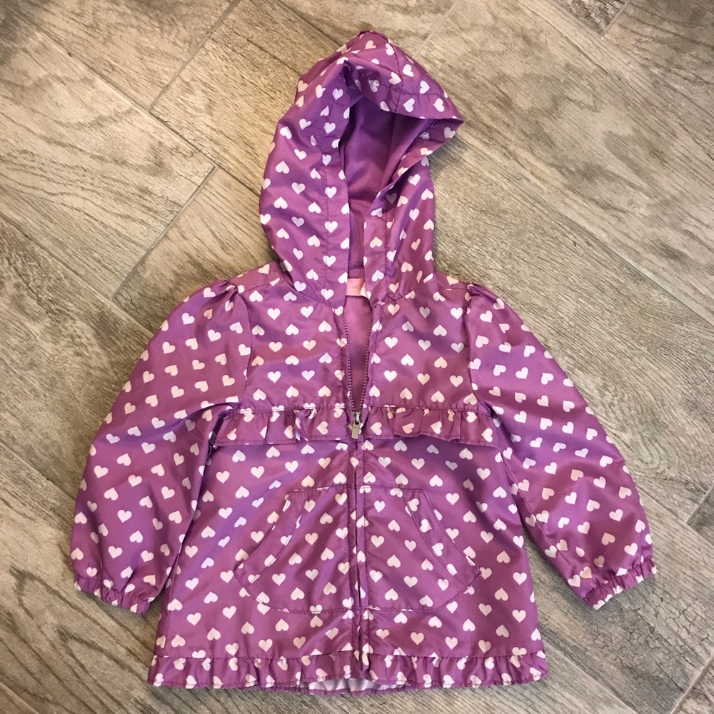 Baby Purple Heart Rain Jacket